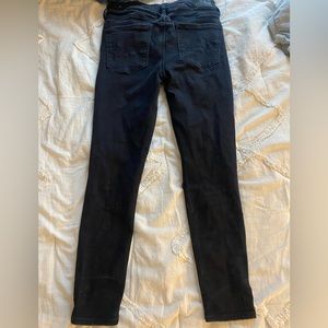 American Eagle black jeans with rips, worn once